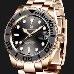 Men's Designer Rose Gold Watch New Old Stock